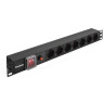 Блок розеток EXEGATE SERVERPRO PDU-19H702 AL-7S-C14-SW-O EX280837RUS