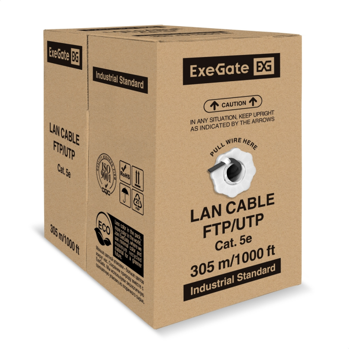 Кабель EXEGATE SPECIAL FUTP4-C5e-CCA-S24-OUT-PE-BK-305 FTP EX301072RUS
